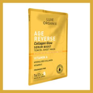 Age Reverse Collagen Glow Serum Boost Sheet Mask 25ml by LUXE ORGANIX