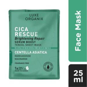 Cica Brightening Repair Serum Boost Sheet Mask 25ml by LUXE ORGANIX