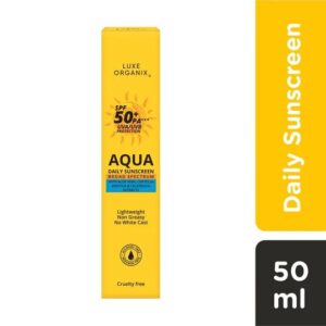 SPF 50 PA UVA-UVB Protection Aqua Daily Sunscreen by LUXE ORGANIX