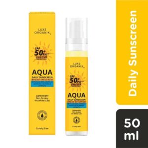 SPF 50 PA UVA-UVB Protection Aqua Daily Sunscreen by LUXE ORGANIX